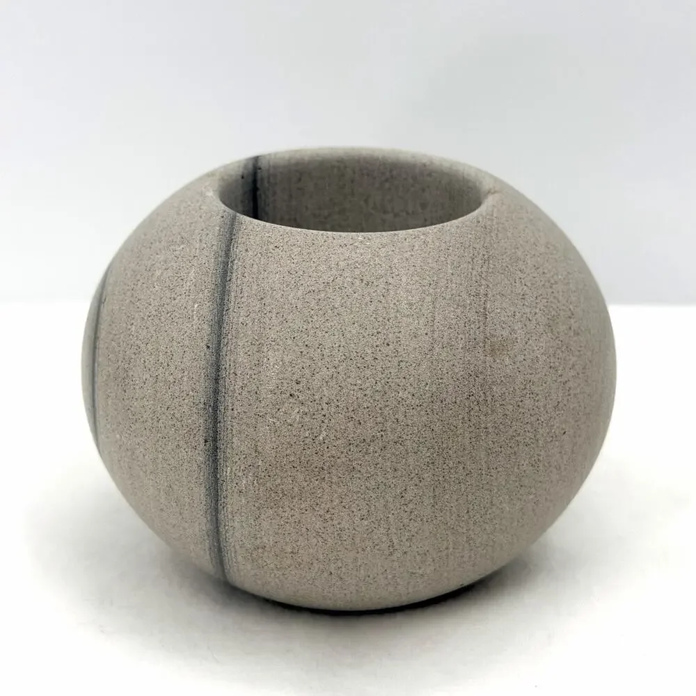 Lossikivi Haapsalu Estonia Round Polished Natural Stone Tealight Candle Holder